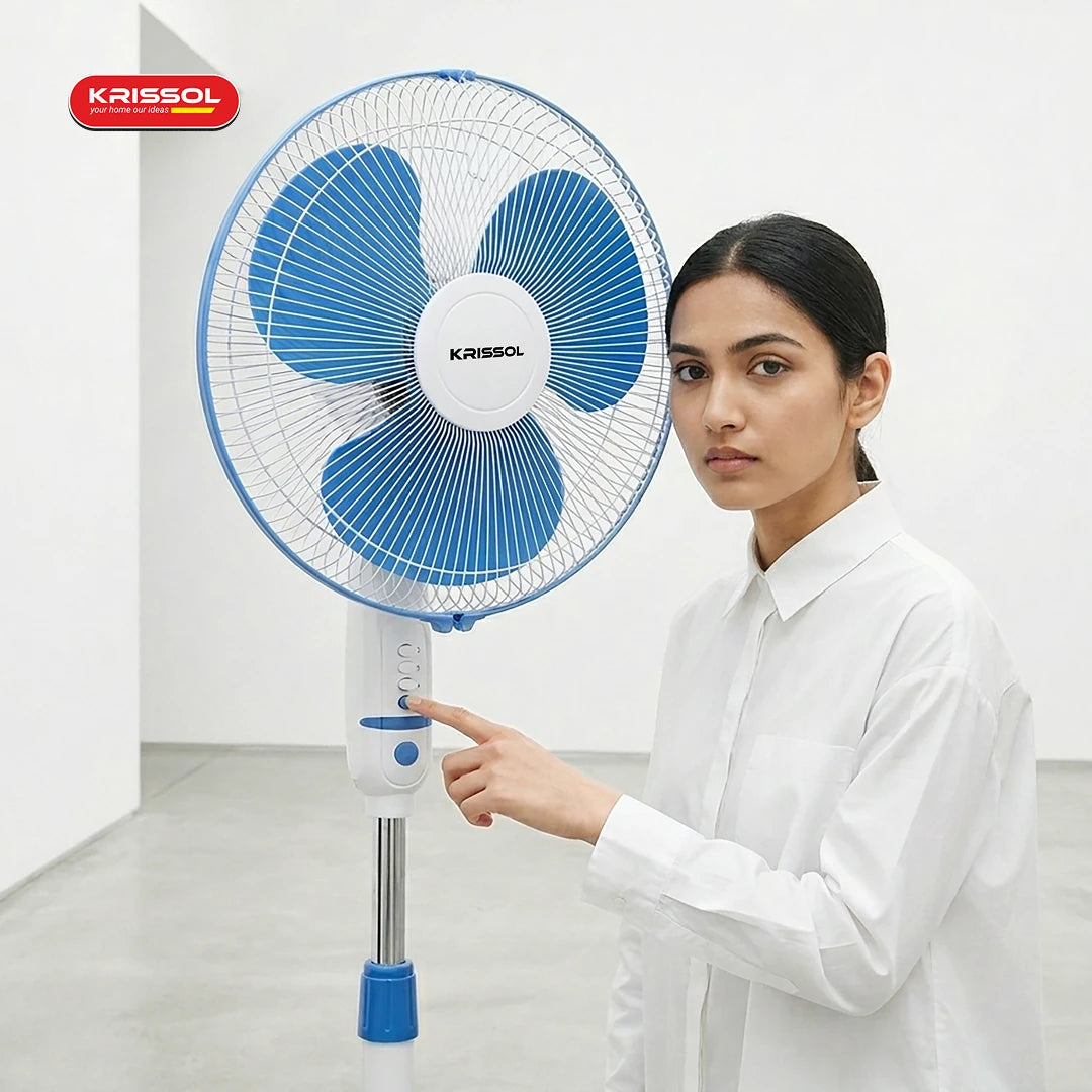 Armor Standing Fan - High-Performance 3-Blade Pedestal Fan